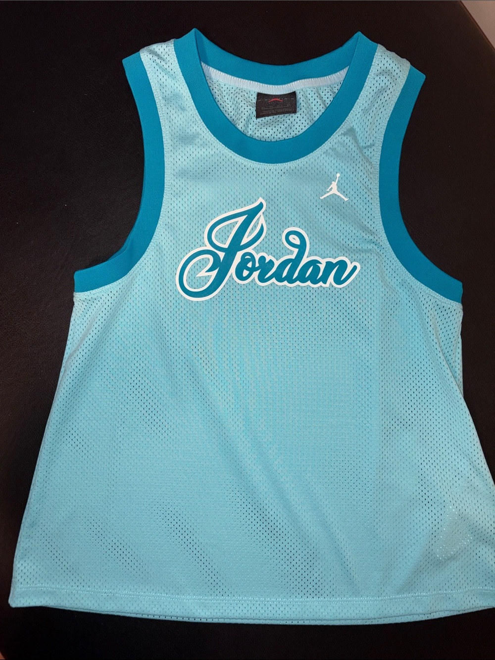 Jordan Light Blue and azure Mesh Tank jersey